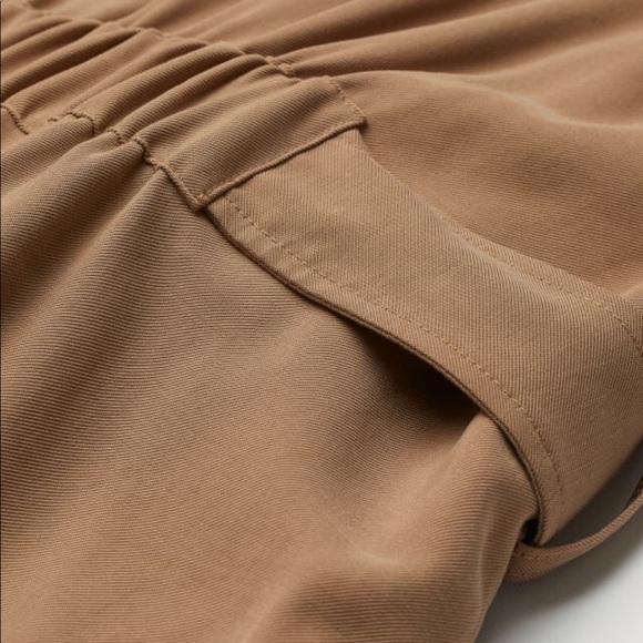 H&M Women’s Tan Brown Tie Belt Lightweight Trenchcoat - Picture 3 of 13